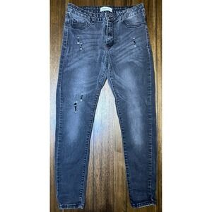 Paper‎ Cocoon Women's Gray Distressed Skinny Jeans Size 9